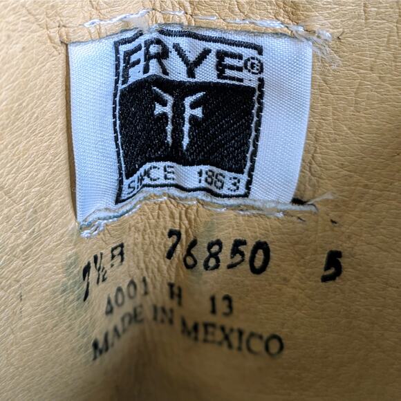 Frye Phillip Harness Brown Leather Tall Boots 7.5 Equestrian Western Boho - Picture 2 of 16